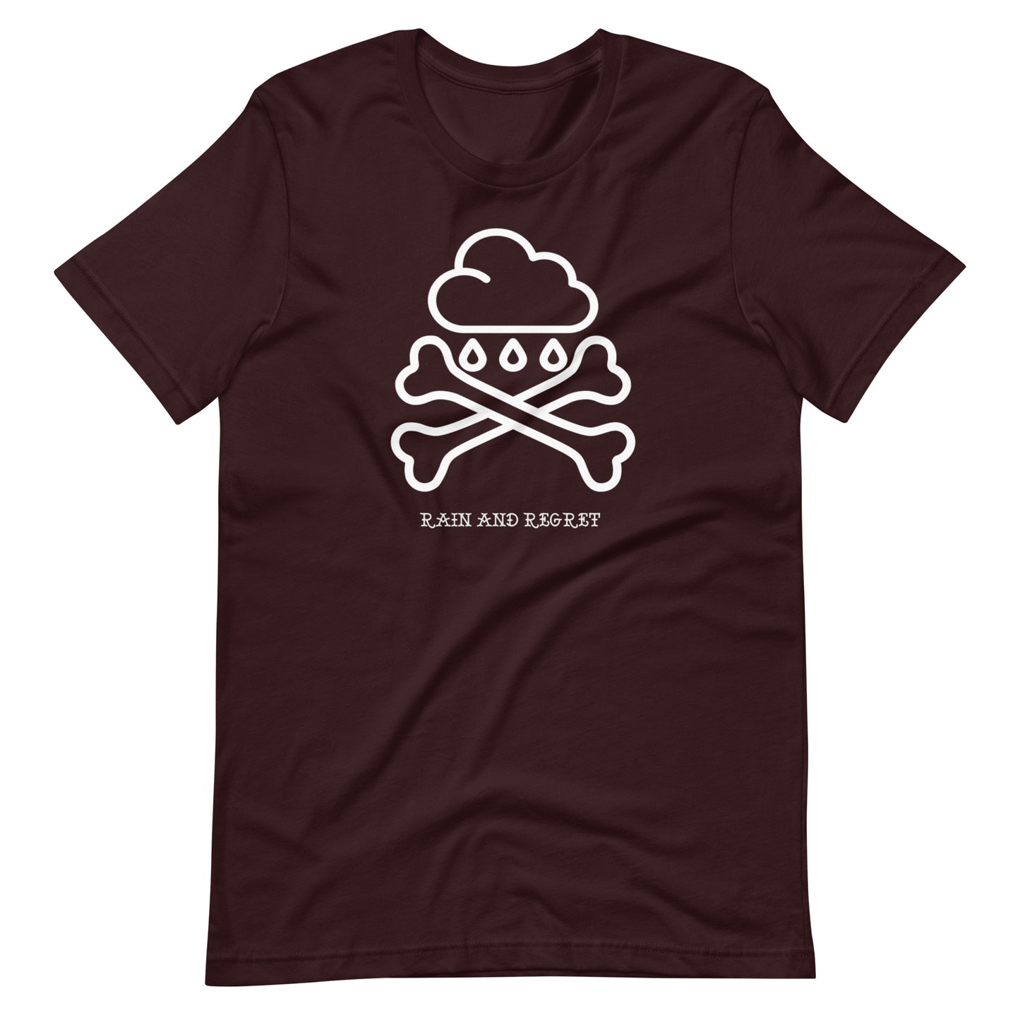 rain cloud and crossbones Unisex t-shirt