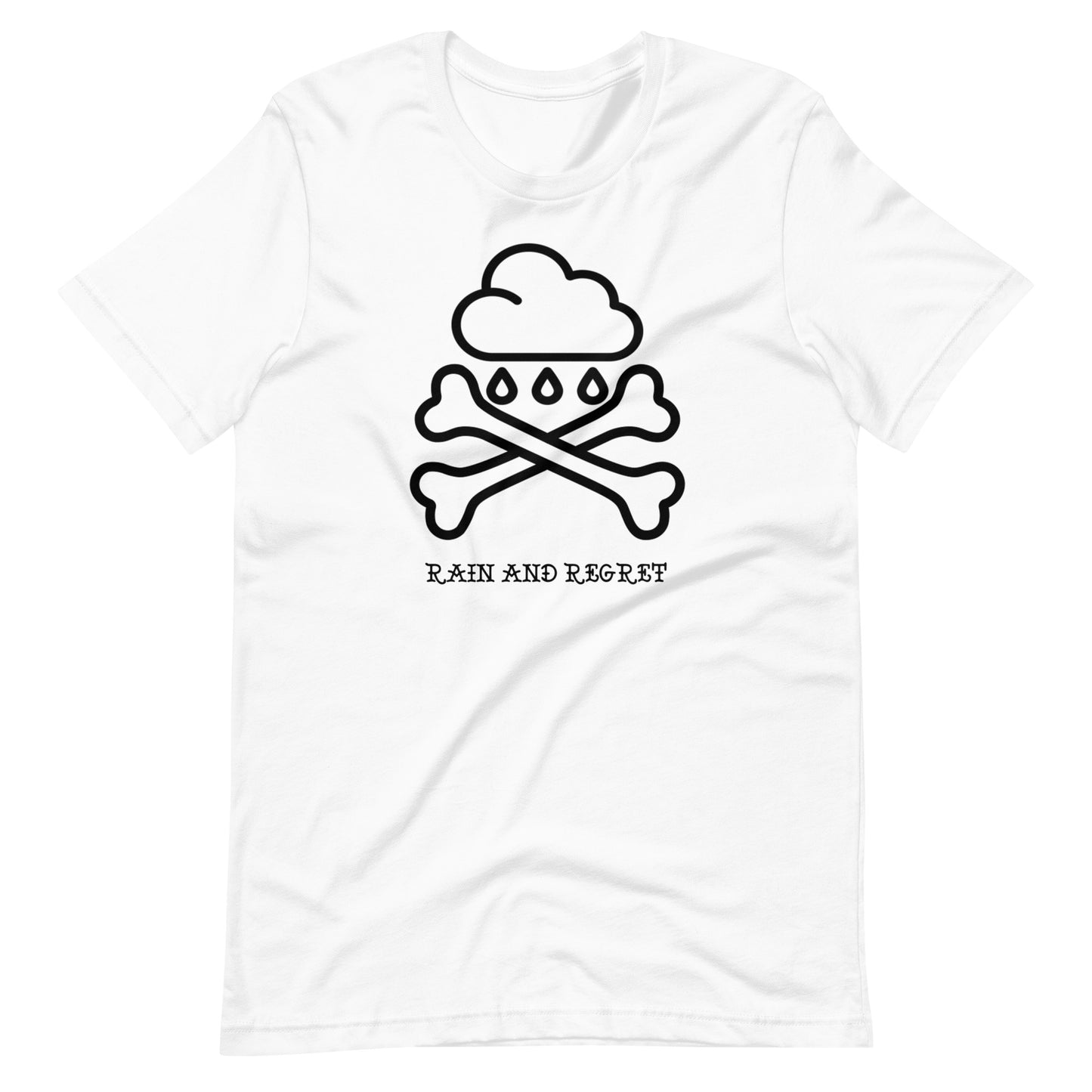 rain cloud and crossbones Unisex t-shirt