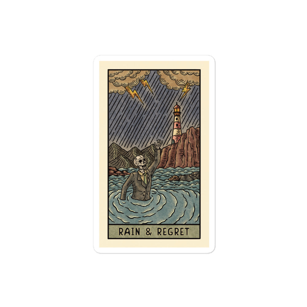 rain and regret The Drowning Man sticker