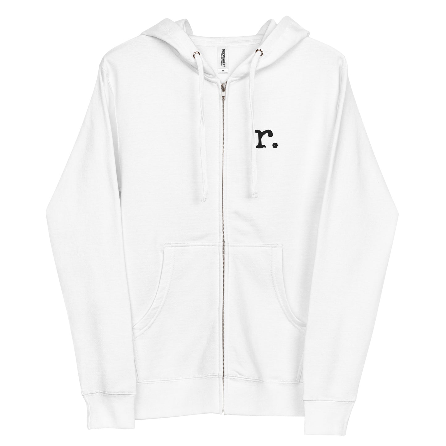 Black/White 13 Unisex fleece zip up hoodie